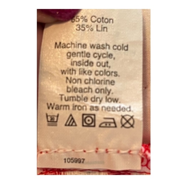 J. CREW RED AND WHITE STRIPED PLEATED SHORTS COTTON LINEN POCKETS SIZE 8 - Picture 8 of 8